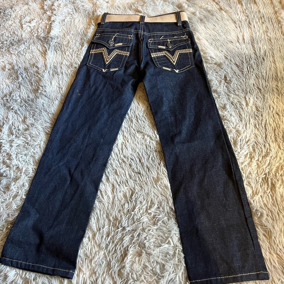Jeanetix like new dark wash jeans with belt - Picture 3 of 3